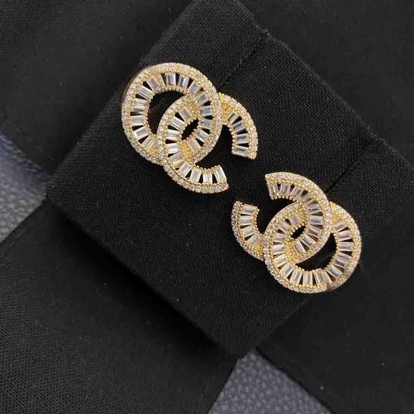

designer earrings classic short and long pearl pendants with diamond small fragrance style earrings female 925 silver needle, Golden;silver