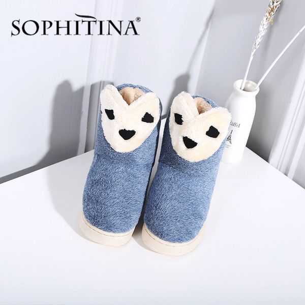 

sophitina new flat shoes warm and comfortable ladies casual shoes fashion cartoon flat so289, Black