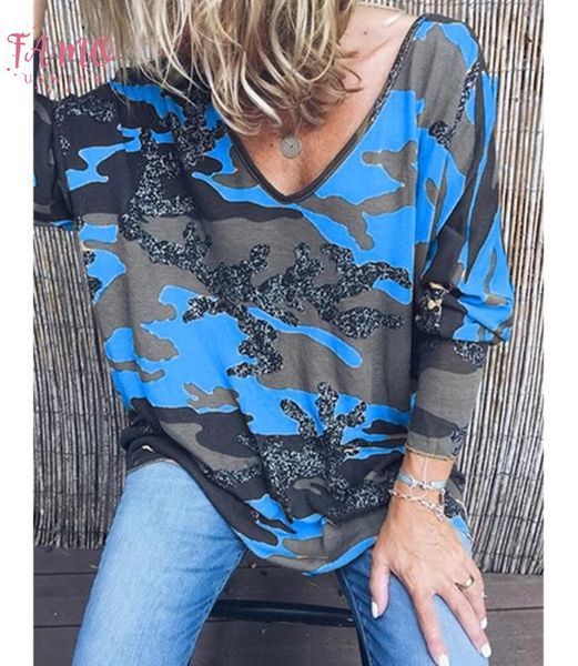 

2019 women t shirt plus size long sleeve autumn fashion v neck print elegant shirt loose streetwear blusa 5xl, White