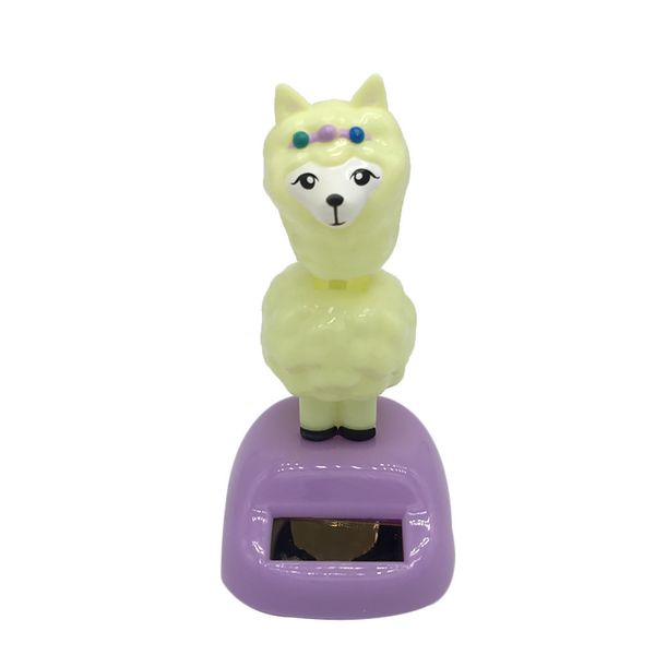 

car decoration solar car decor powered dancing animal cute alpaca cactus decorations swinging animated bobble dancer toy