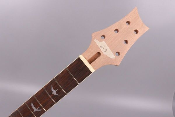 

new electric guitar neck mahogany wood 22 fret 24.75 inch bird inlaid truss rod