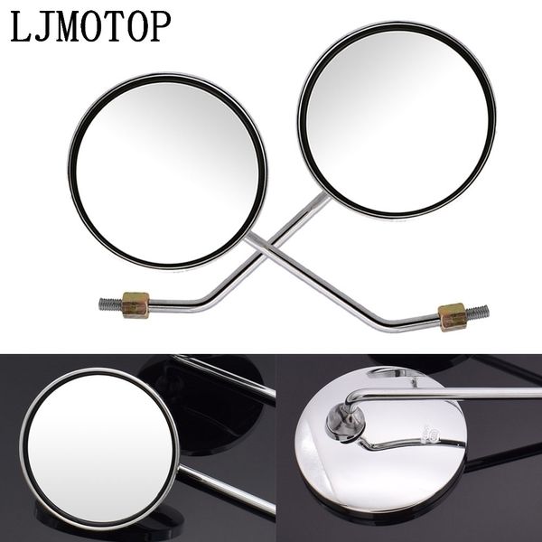 

universal round motorcycle rear view mirror 8mm 10mm rearview side mirror for yamaha xmax125 xmax250 xmax400 xmax300 vmax