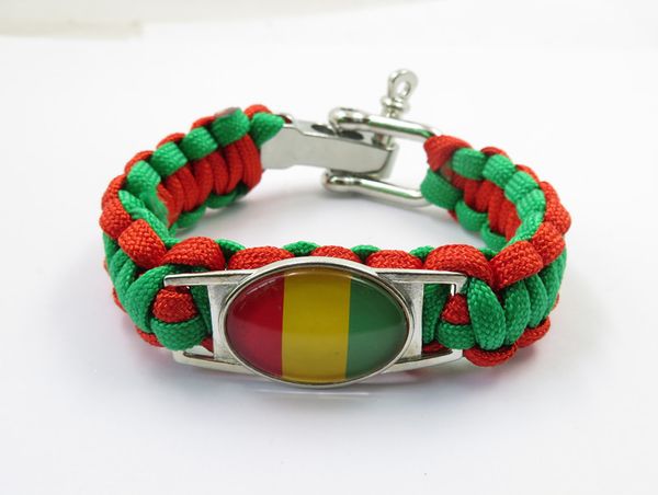 

бесконечность любовь гвинея браслет гвинея флаг браслет, Golden;silver