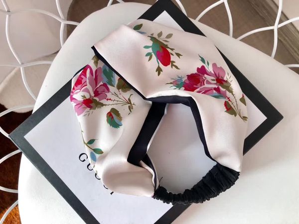 

designers silk cross elastic women headbands fashion luxury girls flowers hair bands hair accessories gifts headwraps, Silver