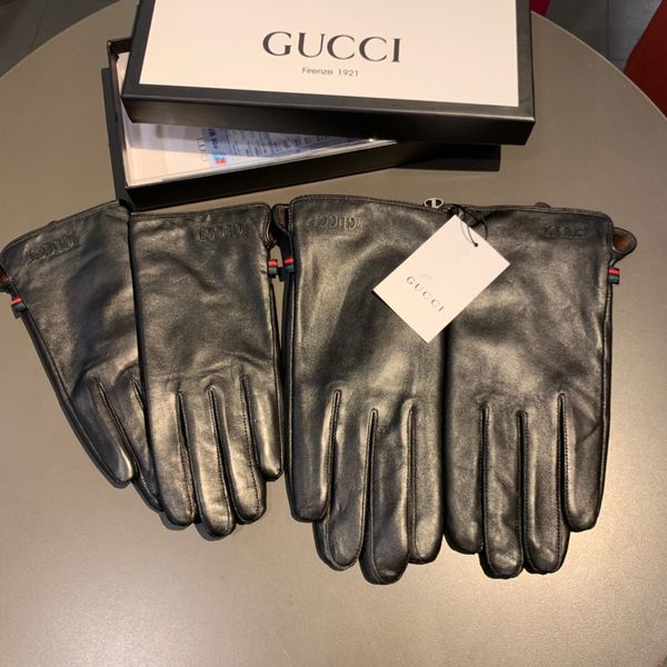 

winter latest men wonen glove outdoor thicken golf gloves retro letter ornament couple leather glove, Blue;gray