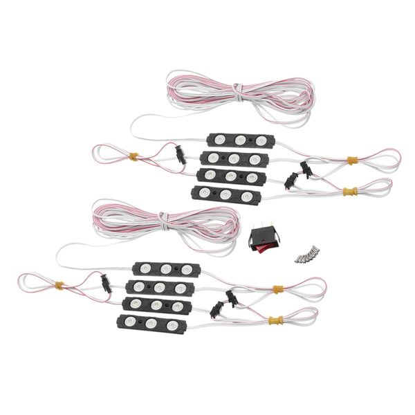 

8pcs 24led car truck trailer pickup truck decorative light bar cargo bed lighting