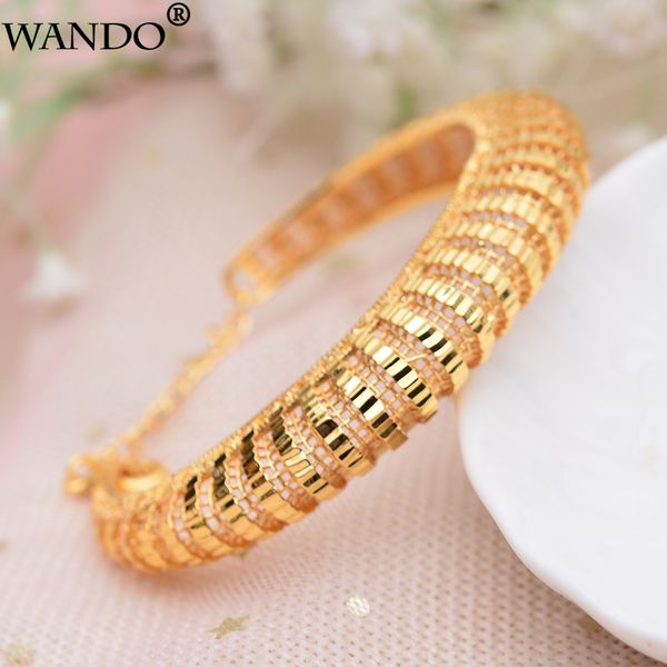 

wando 1pcs fashion dubai gold jewelry gold color wedding bangles for ethiopian bangles&bracelets ethiopian jewelry bangles gift, Black