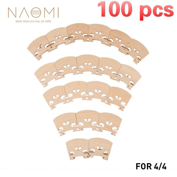

naomi 100pcs violin bridge 4/4 maple wood violin bridge for 4/4 violin musical instrument accessories new