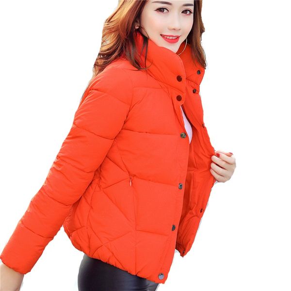 

winter women jacket parka korean warm outwear slim short cotton-padded jacket plus size casual cotton coat student tide, Black