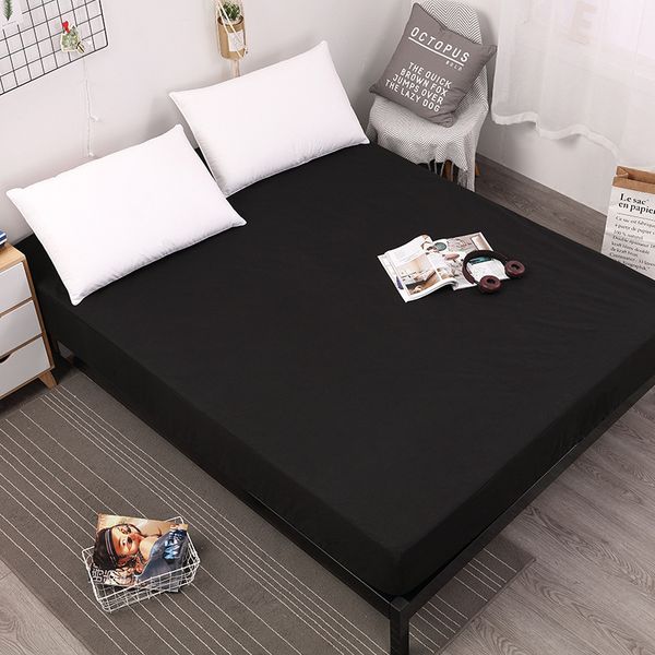 

New Coming Solid Fitted Sheet On Elastic Band Mattress Cover with Elastic Rubber Band Printed Bed Sheet Hot Selling Bed Linens