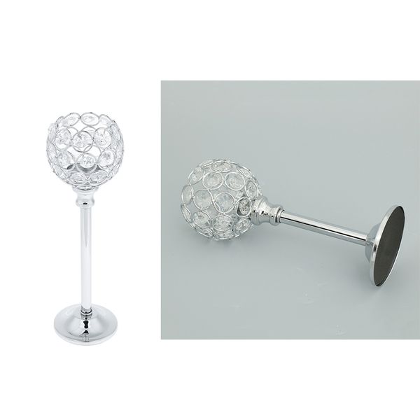 

2pcs crystal metal candle holder candlestick wedding holidays christmas events tabledecor ornament