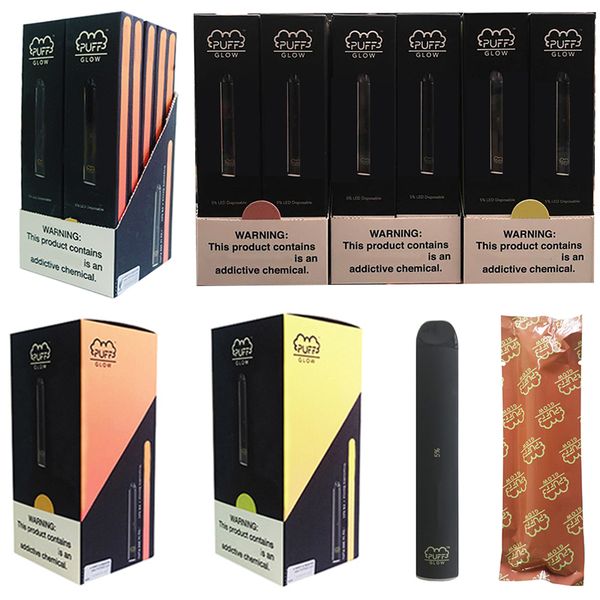 

На складе Puff Glow Одноразовые устройства Pod 280mAh батареи 1,4 мл Корзина Пустой Vape ручка с кодом безопасности