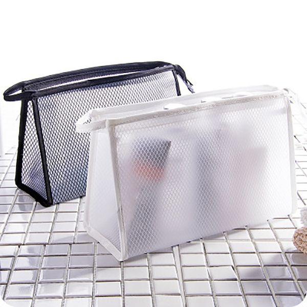 

travel cosmetic storage grid toiletries makeup bag ladies hand storage bag factory