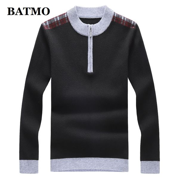 

batmo 2019 new arrival autumn casual sweater men,men's pullovers ,plus-size -8xl 9992, White;black
