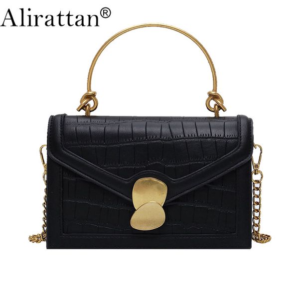 

alirattan new women crocodile pattern handbag fashion trendy shoulder messenger bag travel shopping tote