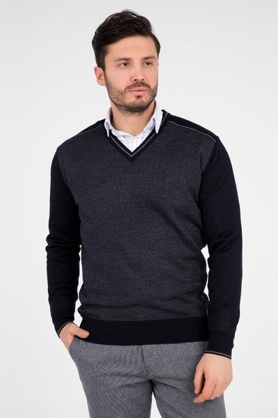

buratti v-neck sweater male sweater 447130, White;black