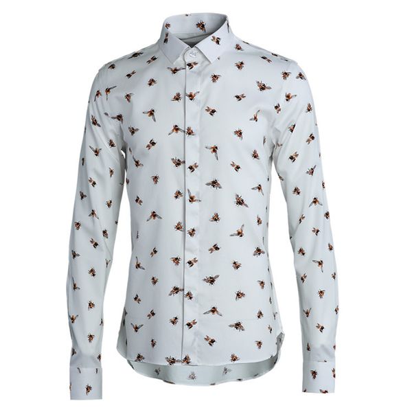 

small bee full body activity printing male shirt men shirt 2020 men's wear brand male brand, White;black