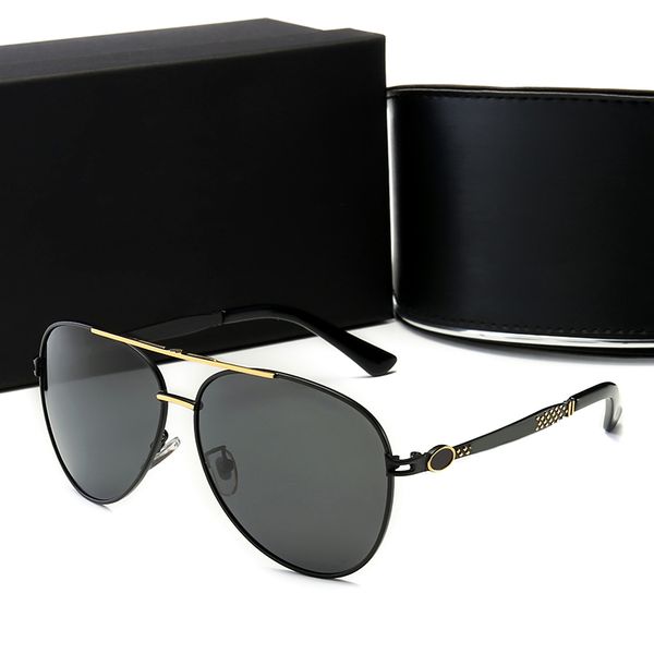 

2020 new brand designer men's sunglasses retro fashion metal material universal face glasses retro male uv4004gyc, White;black