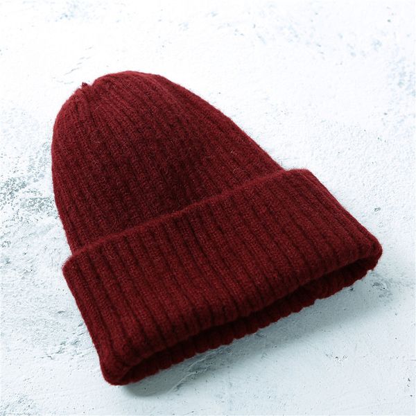 

2019 winter hat cotton beanies casual caps for men women warm winter knitted solid fashion cap unisex