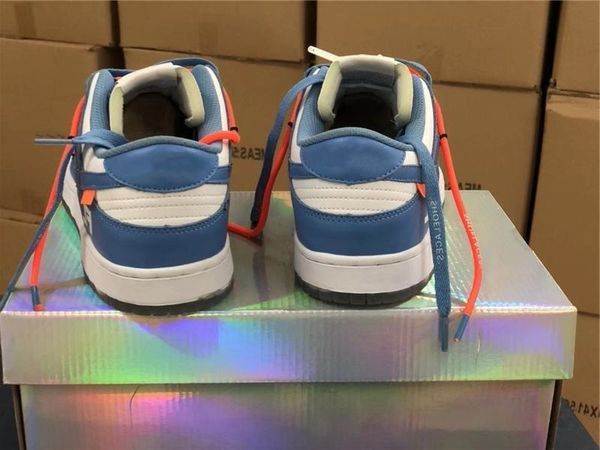 

2019 authentic sb dunk low white futura x 8off university gold white midnight navy blue skateboard shoes men sneakers ct0856-700, Black