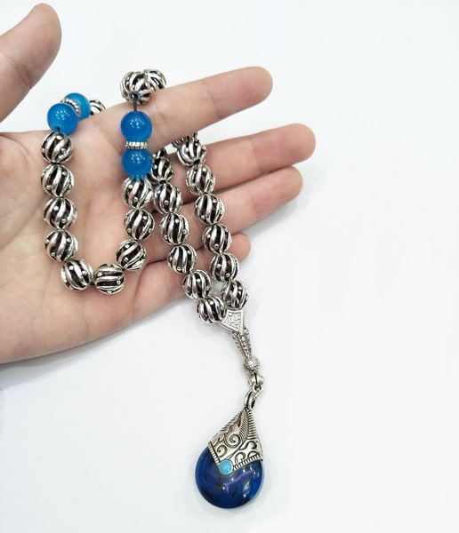 

tesbih store 10mm silver plated prayer beads tasbih tesbih tasbeeh subha misbaha islamic bracelet, Golden;silver