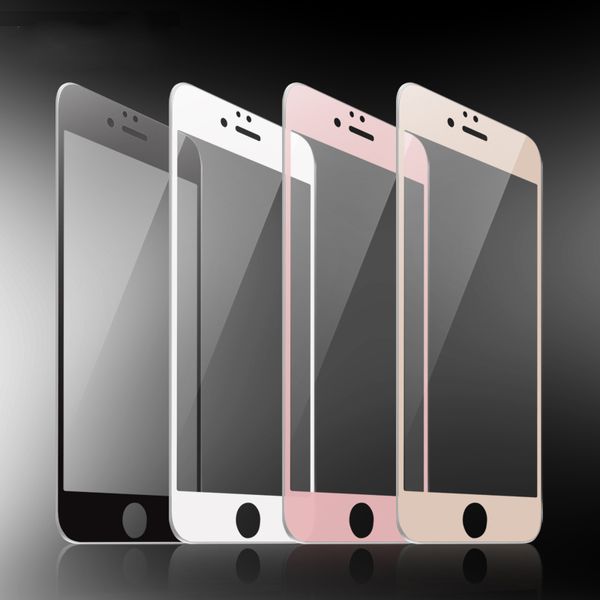 

black white rose gold 9h full cover tempered glass screen protector for iphone 6 6s 7 8 plus 8plus se 2020 x xr xs 11 pro max