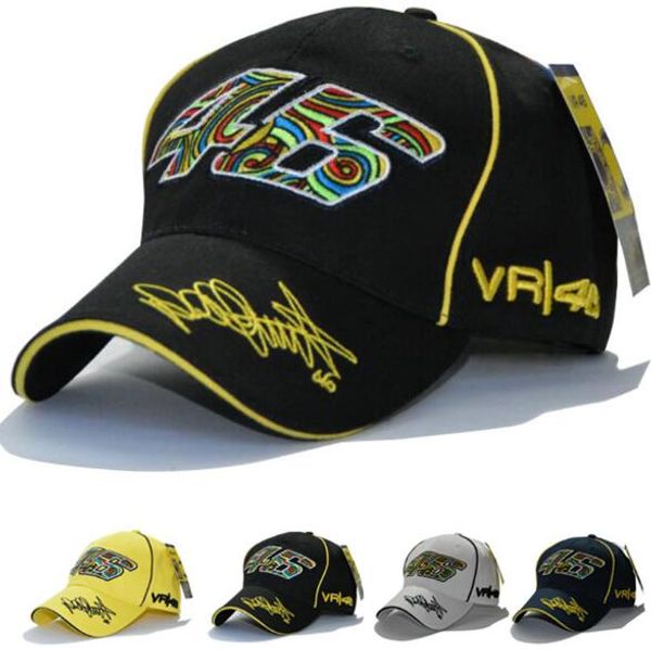 

new design f1 racing cap car motocycle racing moto gp vr 46 rossi embroidery sport hiphop cotton trucker baseball cap hat, Black;white