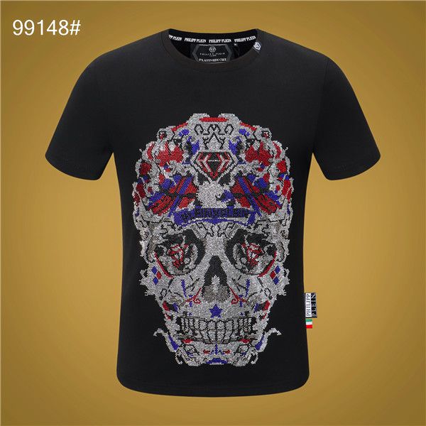 

2020 summer new cotton t-shirt floral pattern fashion short-sleeved t-shirt men's brand t-shirt men's luxury men # 6819, White;black
