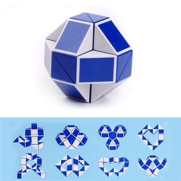 Kreative magische Schlangenform Spielzeugspiel 3D Cuber Puzzle Twist Puzzle Spielzeug Geschenk zufälliger Intelligenz Spielzeug Bildungsrätsel Magie B936