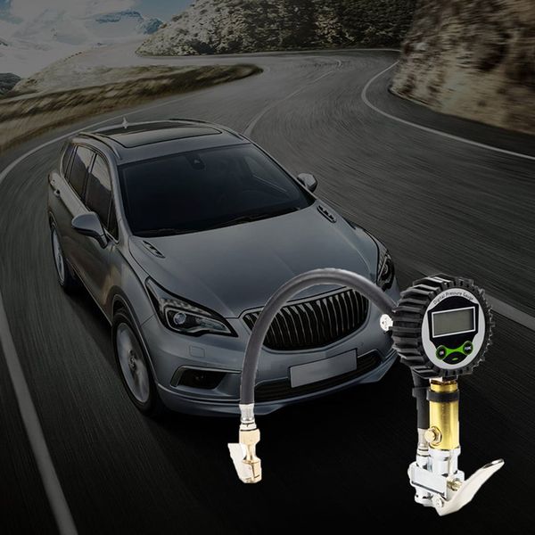 

multi-function digital display tire pressure test table car tire pressure gauge air gun electronic gauge 1