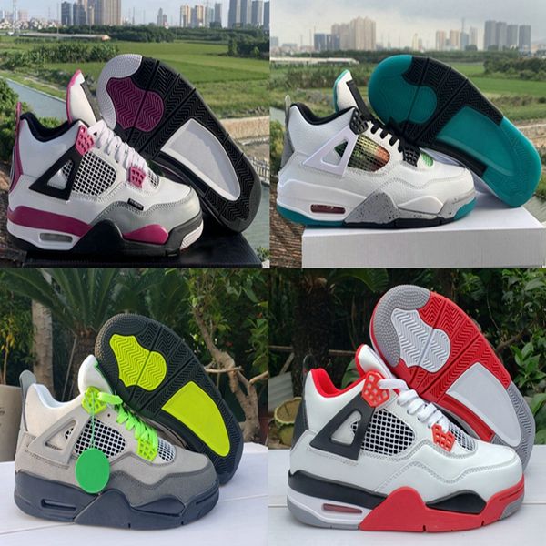 

новый rasta paris 4 jumpman 4s мужская баскетбол обувь карнавал lucid зеленый неон огонь красный прохладный серый спорт кроссовки тренеры za