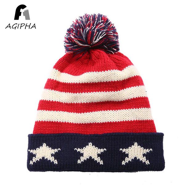 

vintage winter hats for women skullies beanie hat ladies pompom elegant knitted bonnet caps warm gorras mujer 2018 autumn, Blue;gray