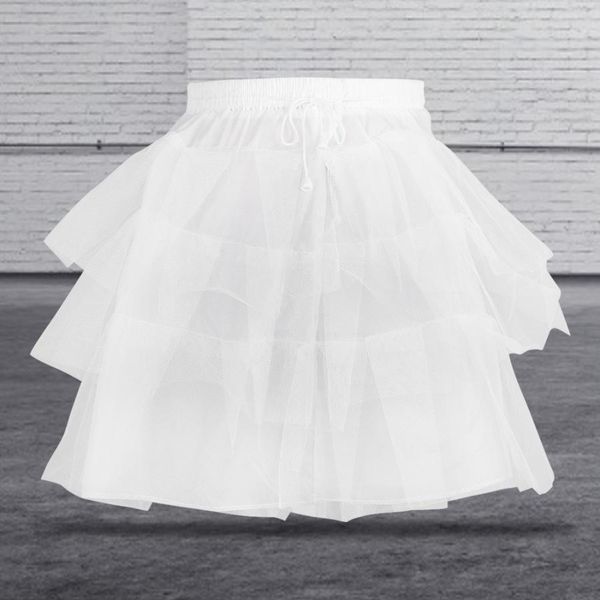 

short tulle skirt bridal gown wedding dress underskirt boneless petticoat crinoline white, Black;red