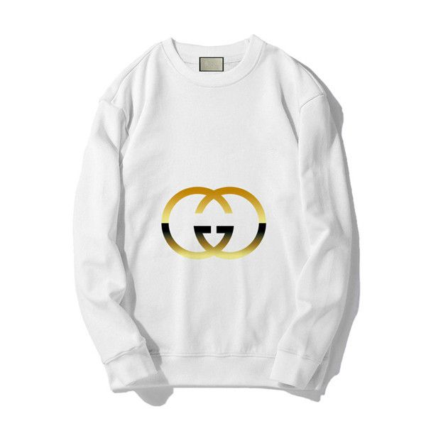 

new luxurious italy brand design hoodie long sleeve crewneck sweater sweatshirt fashion gold logo pullover hoodie outdoor sweatshirt, Gray;blue