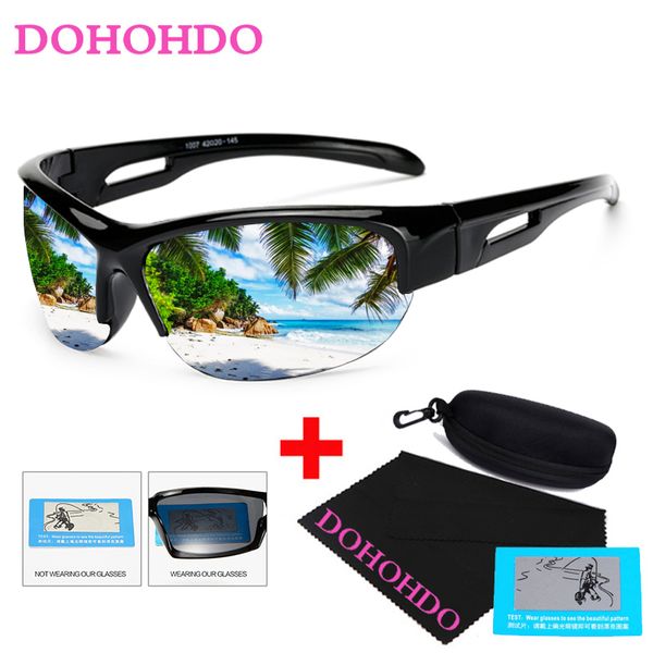 

dohohdo sunglasses polarized fishing sun glasses goggles uv400 sports men women sun glasses for men de sol feminino with box, White;black
