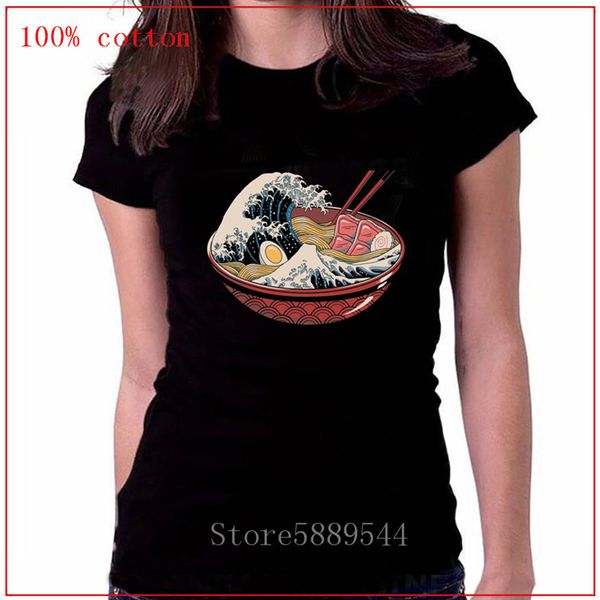 

japanese style great ramen t shirt women t-shirt funny cartoon girl japanese anime tshirt summer tees, White