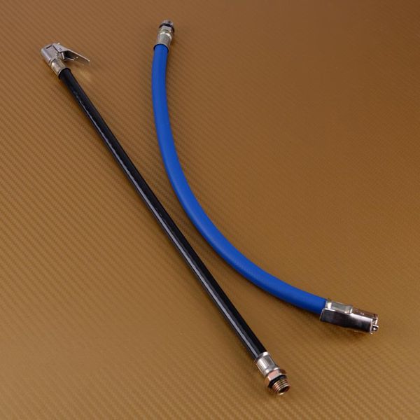 

rubber car tyre tire air inflator hose with male threaded & self-locking lock clip on chuck