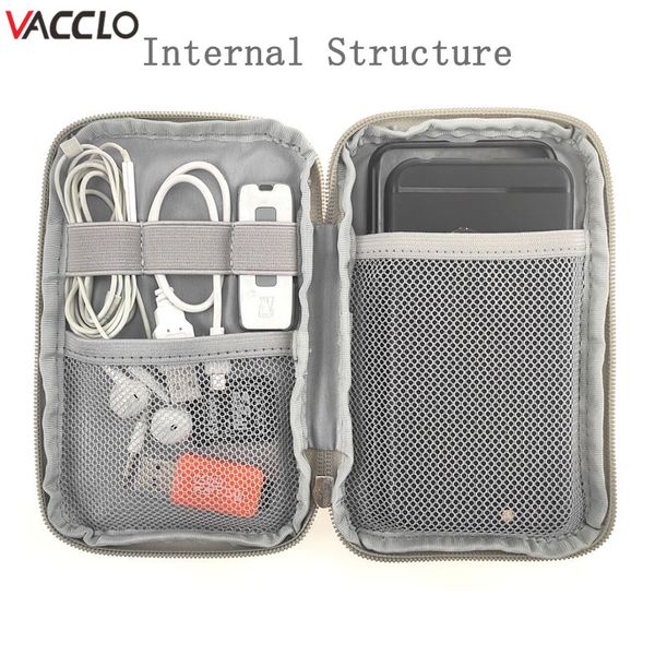 

vacclo 21*16.5*2cm large multi-function digital storage bag data line mobile phone bag mobile hard disk charging treasure u disk