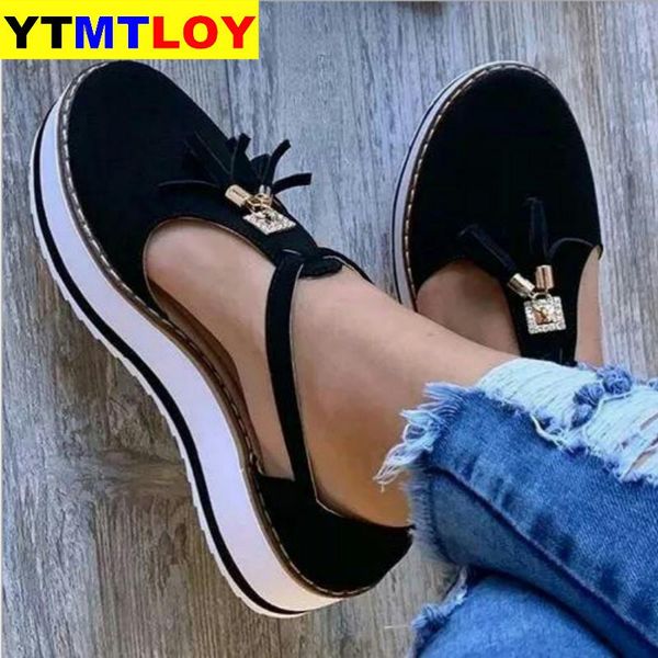 

spring summer shoes women high heel platform outdoor leisure buckle slippers beach sandals ladies biling, Black