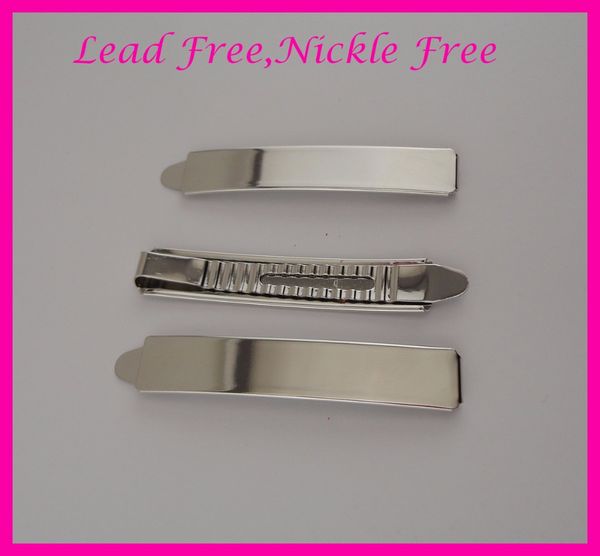 1 3cm 7 2cm 2 85 Silver Finish Plain Metal Slide Bobby Pins At Lead Free And Nickle Free Metal Hair Barrettes Clips Women Hair Accessories Womens Hair