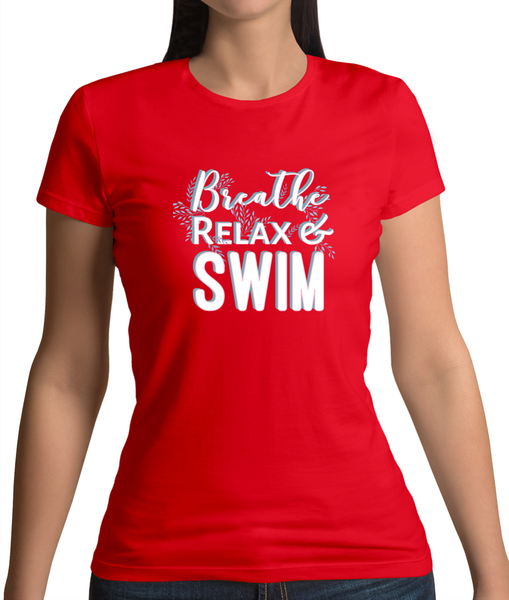 Atme Entspann Schwimm Damen T Shirt Lustige Sprüche Yoga Relax Schwimmen Fun Men Women Unisex Fashion Tshirt Cool Funny Shirts One Day Shirts From