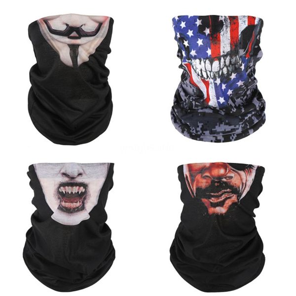 

seamless breathable riding face er digital printing outdoor jungling magic head scraf quick dry sunshadend head skull scarf#920, Blue;black