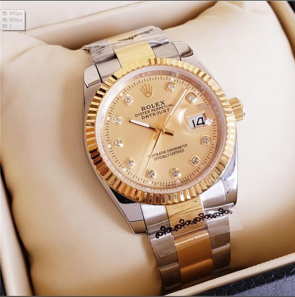

2019 automatic famou 13 rolex watche mechanical men women watch teel trip men port watch women gift with box 02