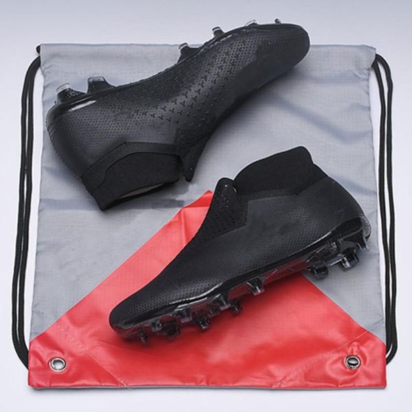

2020 high ankle full black transparent studs phantom vsn elite df fg leather outdoor shoes men women shoes size 35-45