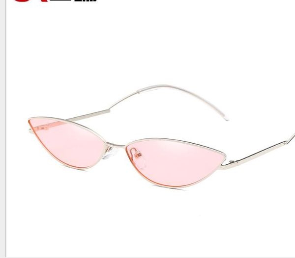 

european and american metal sunglasses ladies fashion cat eye decorative small eyeglasses fashion sunglasses, White;black