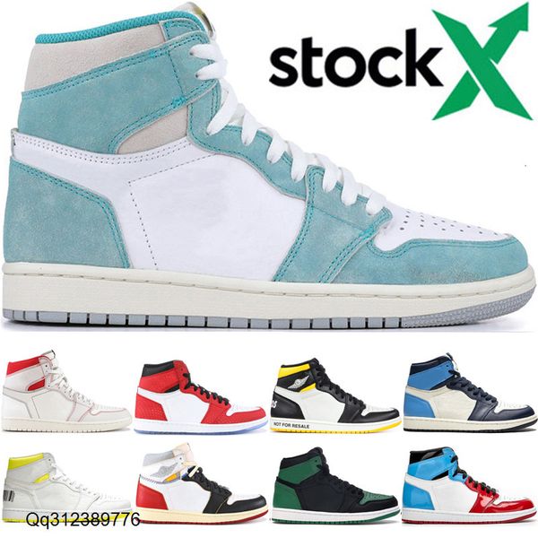 

2020 mens 1 1s basketball shoes women turbo green obsidian unc first class flight fearless men sport sneaker trainer 5.5-12