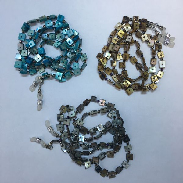 

6 pieces/lot summer collection eyeglass handmade seashell bead chain sunglass retainer necklace holder string handcrafted spectacle lanyard