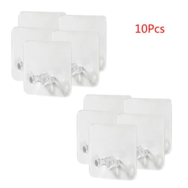 

10pcs wall storage hook power plug socket holder seamless strong adhesive hanger for home bathroom kitchen