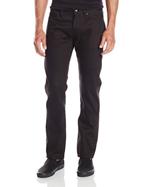 

the unbranded brand men's ub255 tapered black selvedge chino pant, Blue