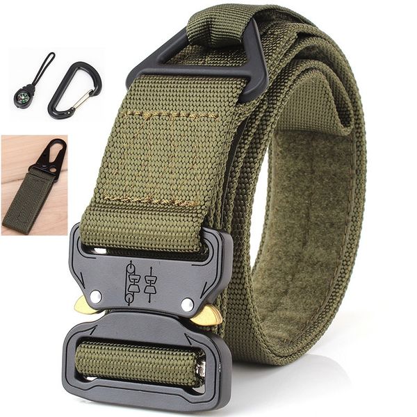 

2018 tactical belt mens tactical belt nylon outdoor multifunctional trainin strap ceintures, Black;brown